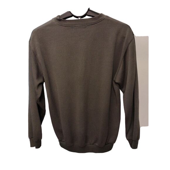 Pierre Balmain Paris Sweatshirt Size S Khaki Gray Embroidered Logo Paris $990 - Picture 5 of 11